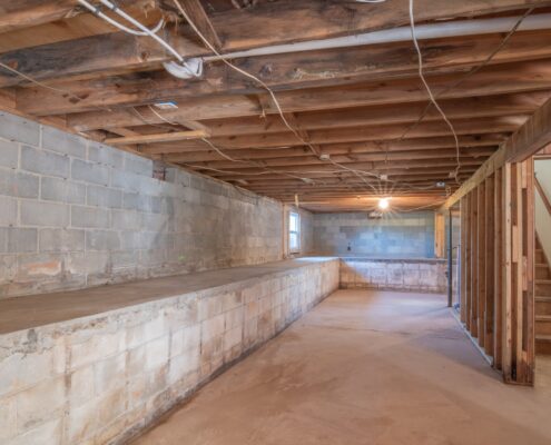 Picture of a home basement.