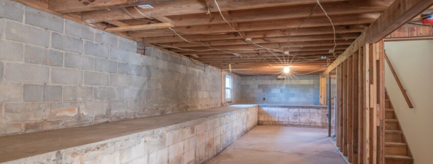 Picture of a home basement.